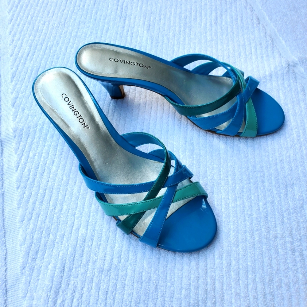 💚💙 Covington Heeled Open Toe Sandals